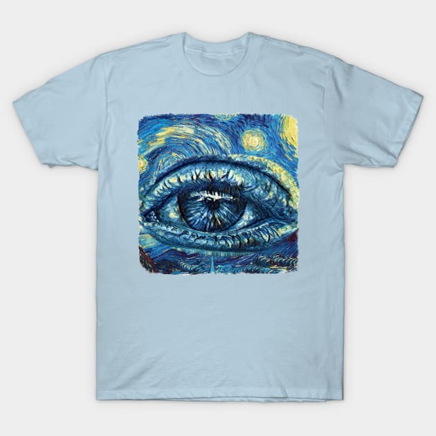 Illuminati Eye Van Gogh Style T-Shirt by todos